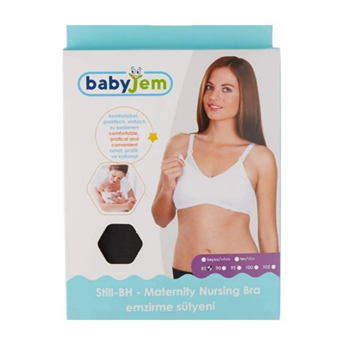 Babyjem Emzirme Sütyeni 90 Beden Beyaz 017