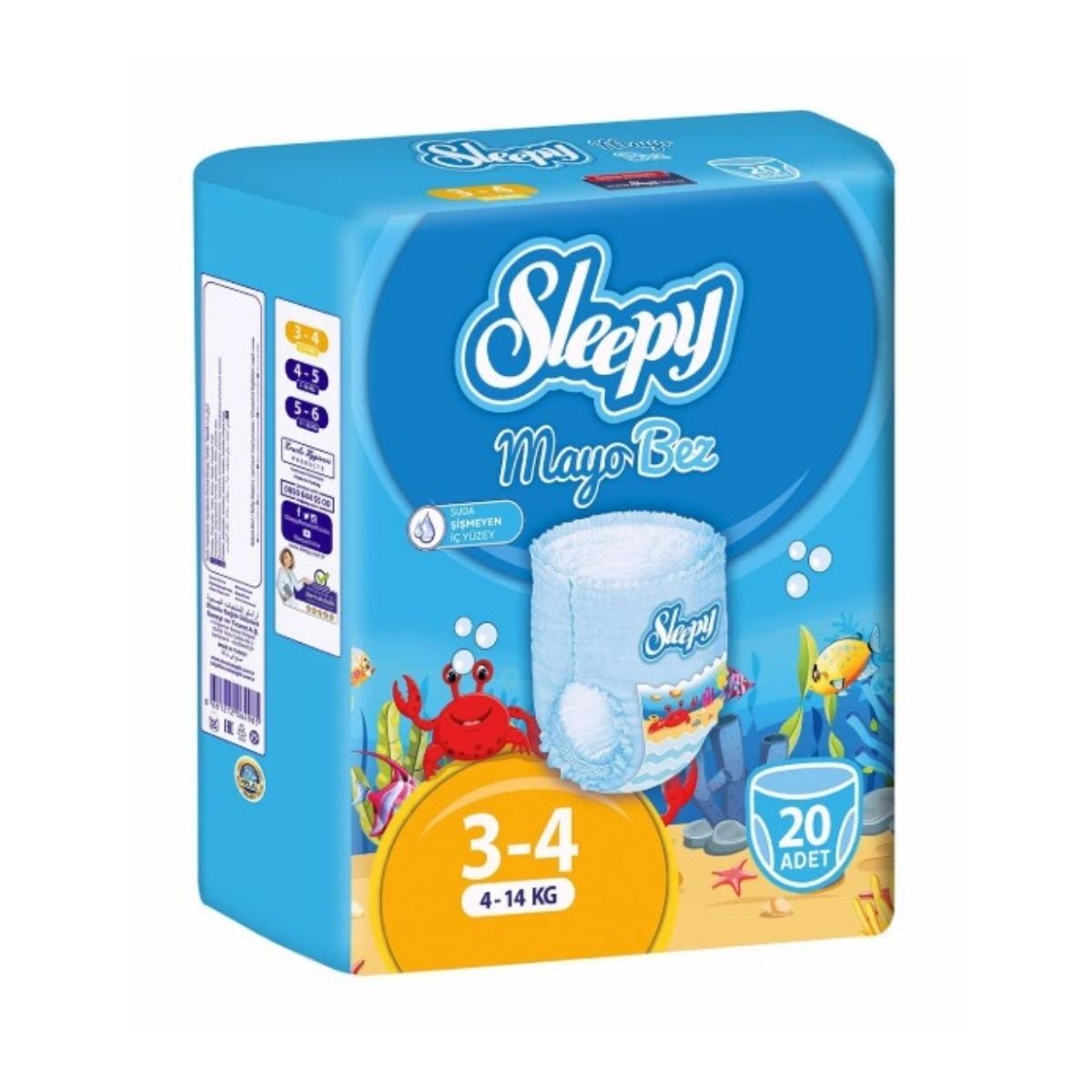 Sleepy Mayo Bez 3-4 Beden 20 Adet