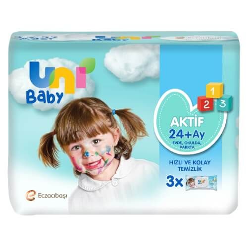 Unibaby Aktif Simple Clean Islak Mendil 3x52'li