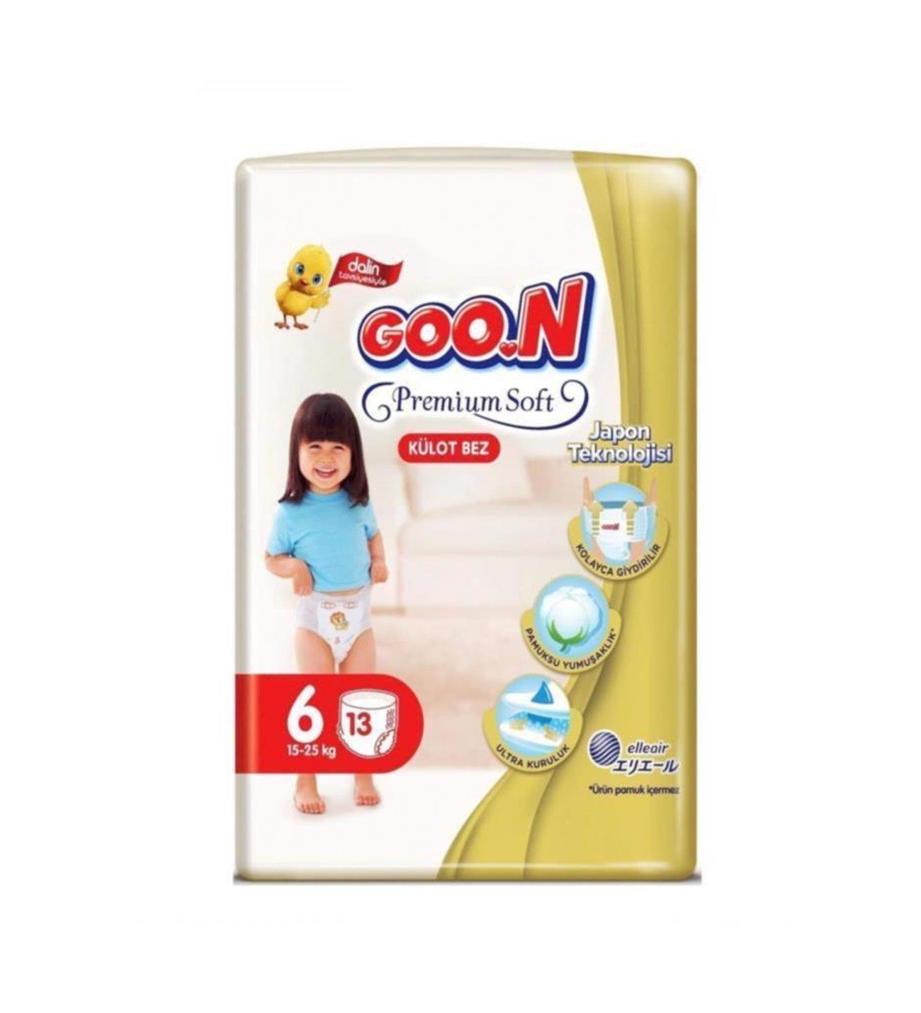 Goon İkiz Paket Külot Bebek Bezi Premium Soft 6 (XL) Beden-13 Adet