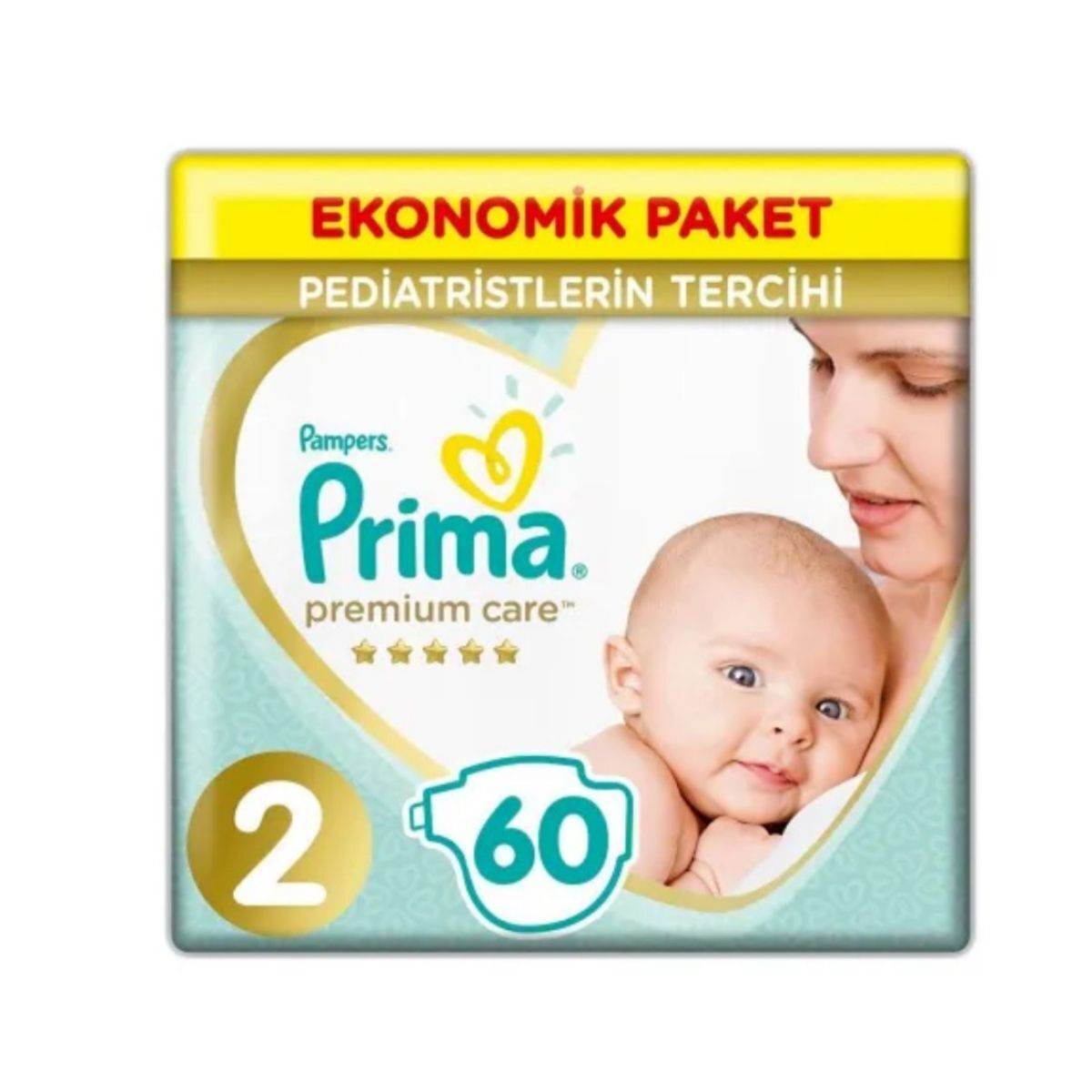 Prima Premium Care Cırtlı Bebek Bezi 2 (Mini) Beden-60 Adet