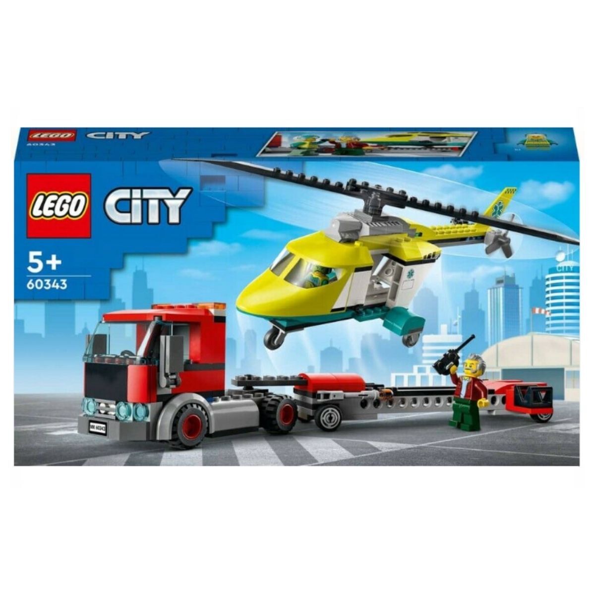 LEGO City Kurtarma Helikopteri Nakliyesi Seti 60343