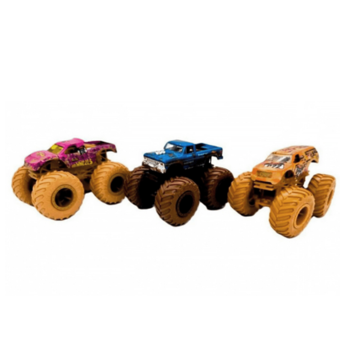 Hot Wheels Monster Trucks Mud Racers Vehicle 3'lü Paket