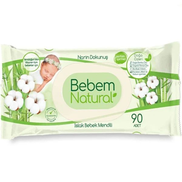 Bebem Natural Parfümsüz Islak Mendil 90'lı A50004666