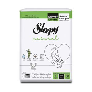 Sleepy Natural Cırtlı Bebek Bezi 5 (Junıor) Beden-80 Adet