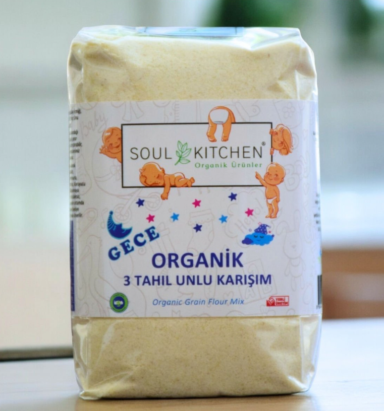 Soul Kitchen Organik Bebek 3 Tahıl Unlu Karışım 250GR