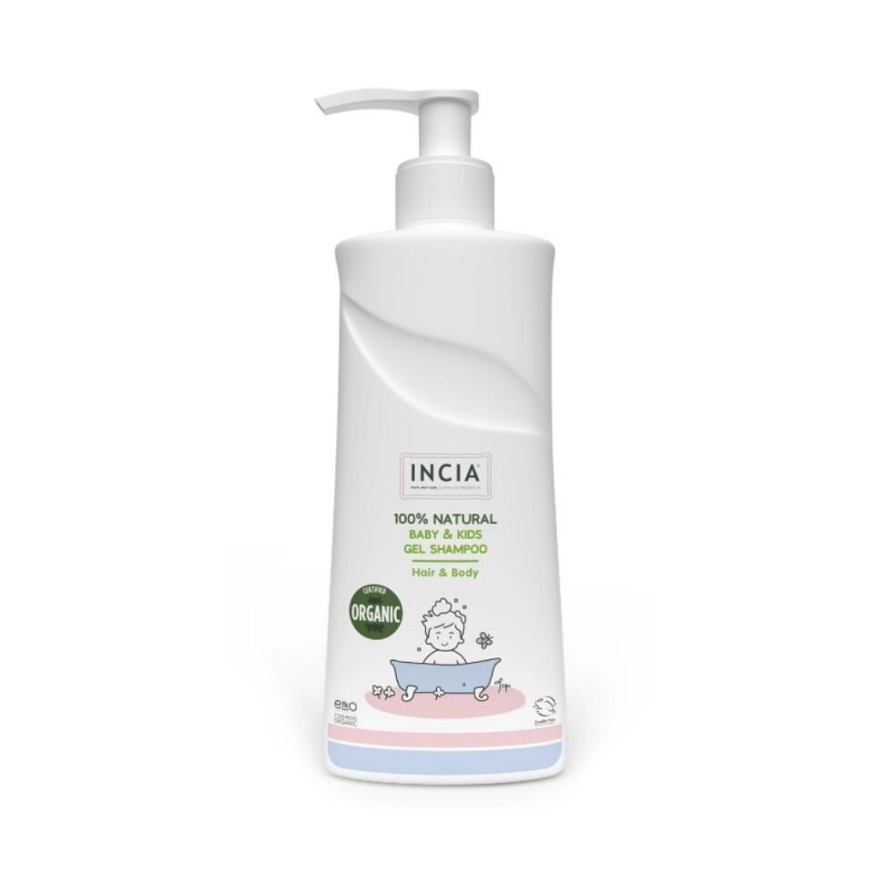 Incia Bebek ve Çocuk Saç Vücut Jel Şampuanı Lavanta Orgranik Sertifikalı Konak Önleyici 350 ml