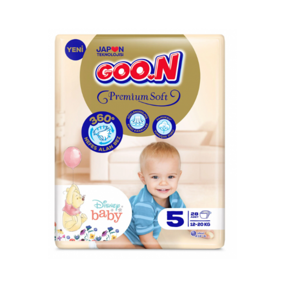 Goon Premium Cırtlı Bebek Bezi Jumbo 5 (Junıor) Beden-28 Adet