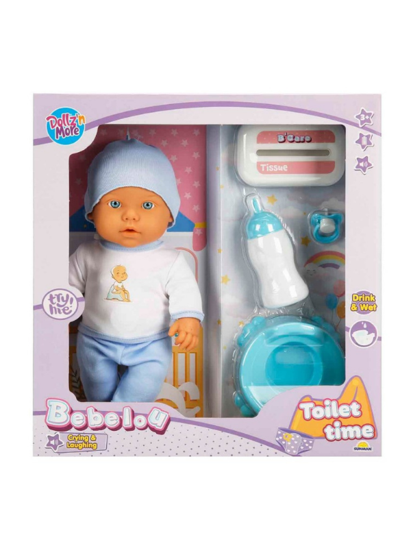 BEBELOU TOILET TIME SESLİ BEBEK SET S01030141