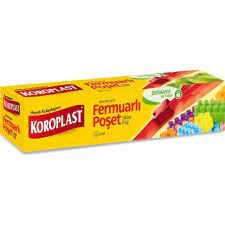 Koroplast Fermuarlı Büyük Poşet 10'lü 26*28