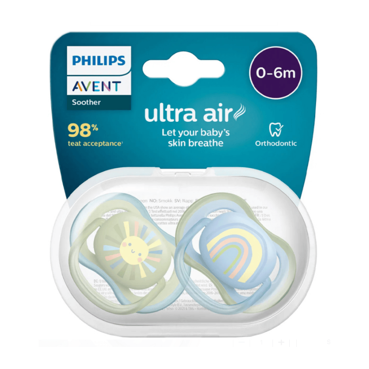 AVENT Ultra Air Emzik 0-6 Ay Erkek 2’li