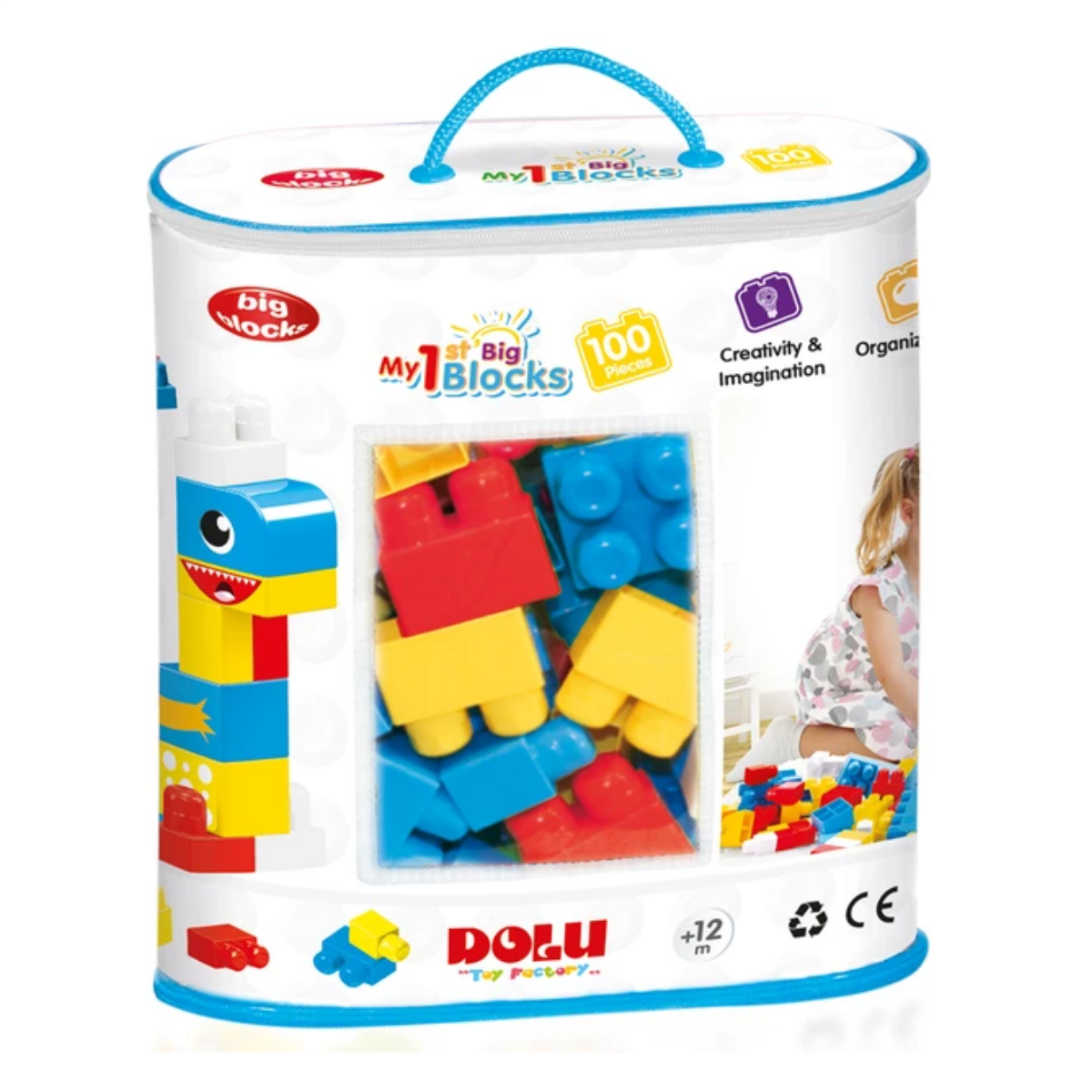 Dolu Baskılı Torbada Büyük Bloklar 100 Parça 5020