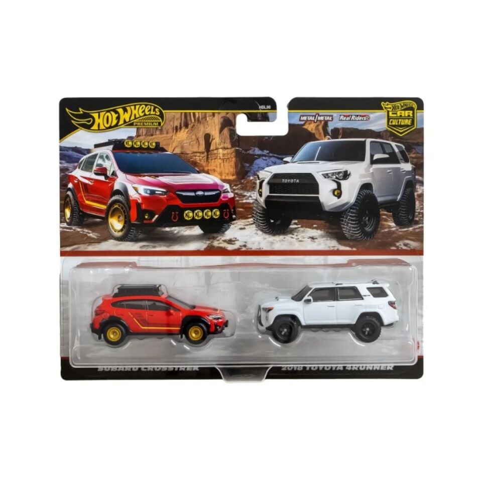 Hot Wheels Premium İkili Paket Subaru Crosstrek ve 2018 Toyota 4Runner - HBL96