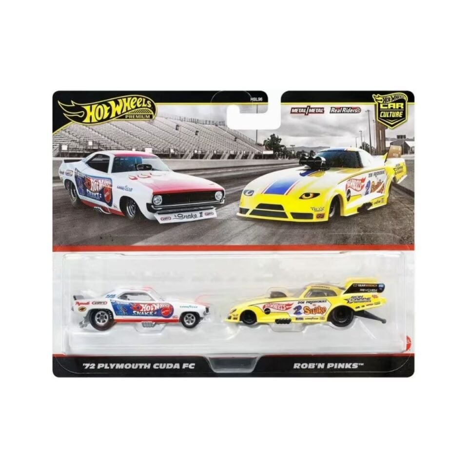 Hot Wheels 2'li̇ Premi̇um Araba '72 Plymouth Cuda FC & Ron Capps NAPA - JBL01