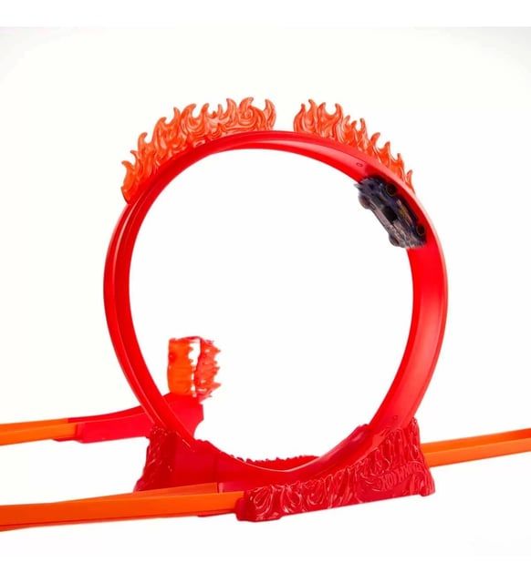 Hot Wheels Track Builder Alev Temalı Akrobasi Seti