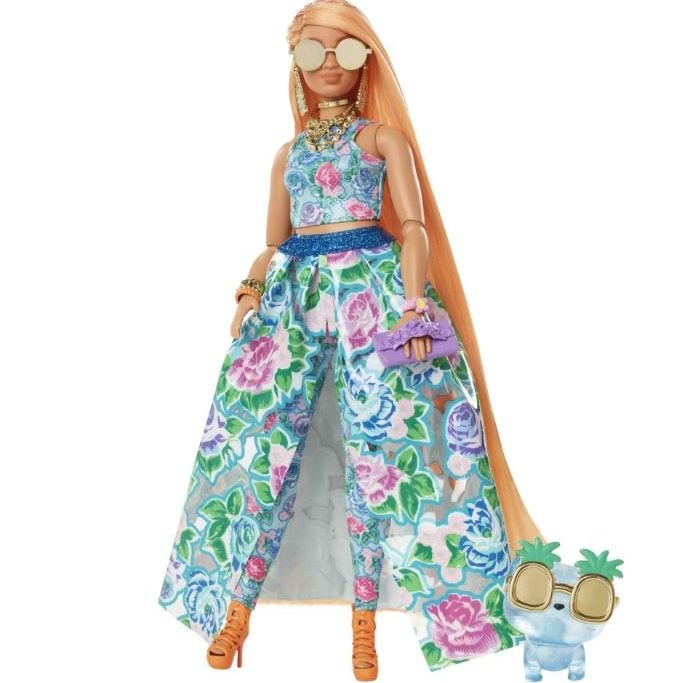 BARBIEEXTRA FANCCY CICEKLI KOSTUMLU BEBEK 4