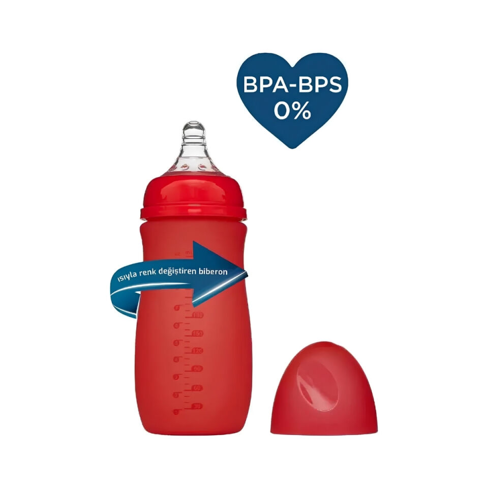 Bebedor Isıyla Renk Değiştiren Biberon Cam 0+ 260 ml