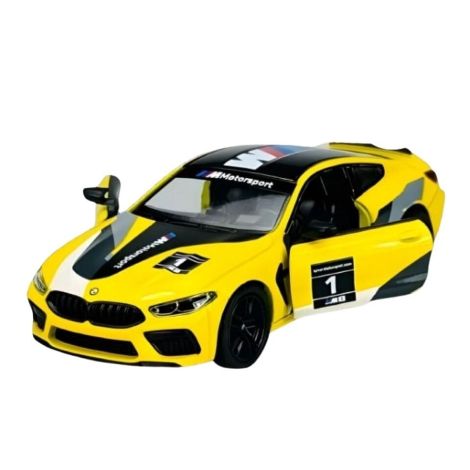 Bmw M8 Motorsport Temalı Metal Araba 1:36 Sarı