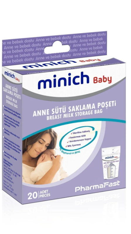 Minich Baby Süt Saklama Poşeti 20li