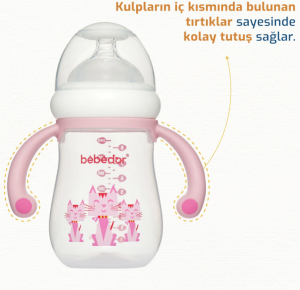 Bebedor Biberon Geniş Ağızlı Kulplu 0+ 240 ml