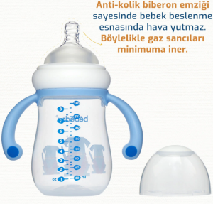 Bebedor Biberon Geniş Ağızlı Kulplu 0+ 240 ml