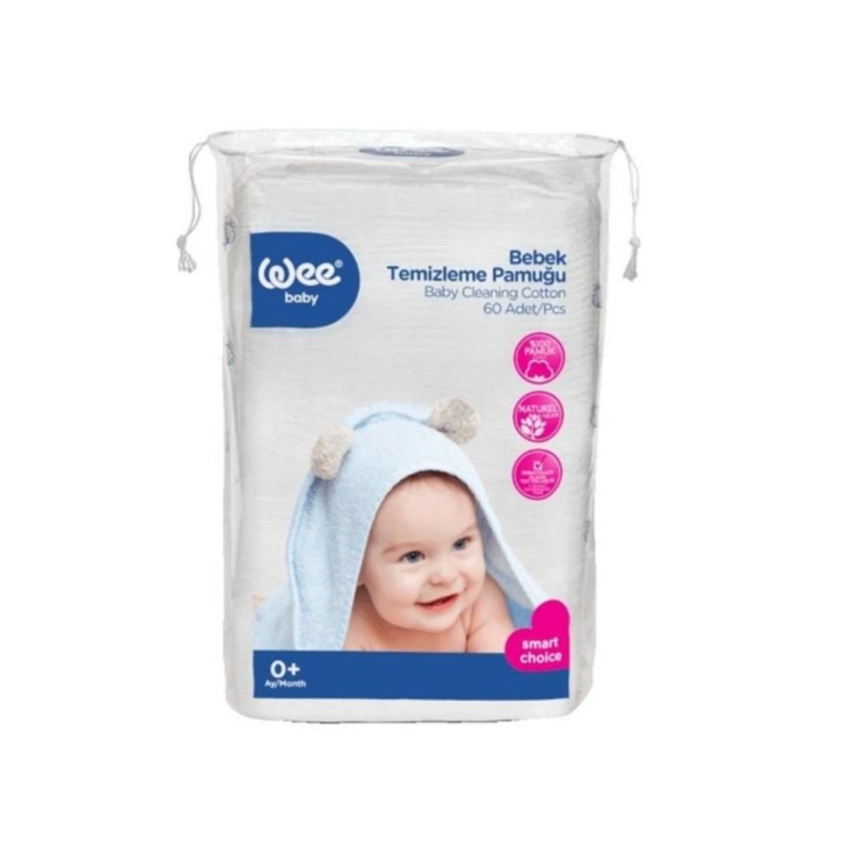 Wee Bebek Temizleme Pamuğu 60 Adet