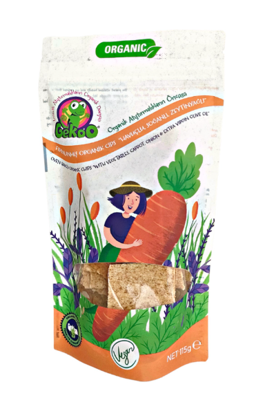 Gekoo Organik Fırınlanmış Cips Havuçlu Soğanlı Zeytinyağlı 115g