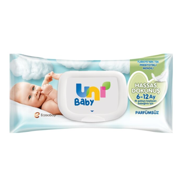 Uni Baby Hassas Dokunuş 6-12 Ay Islak Mendil 52 Yaprak