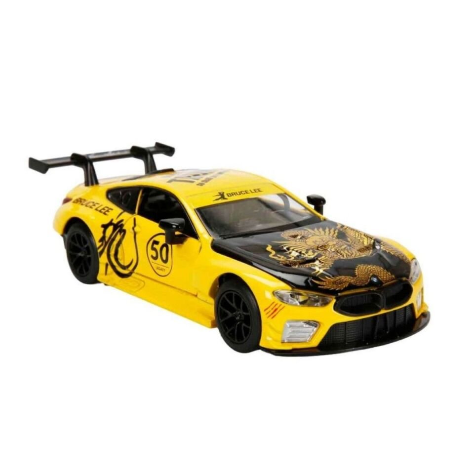 Bmw M8 GTE Bruce Lee Tema Metal Araba 1:32 Sarı