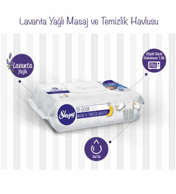 Sleepy Masaj ve Temizlik Havlusu Lavanta Yağlı