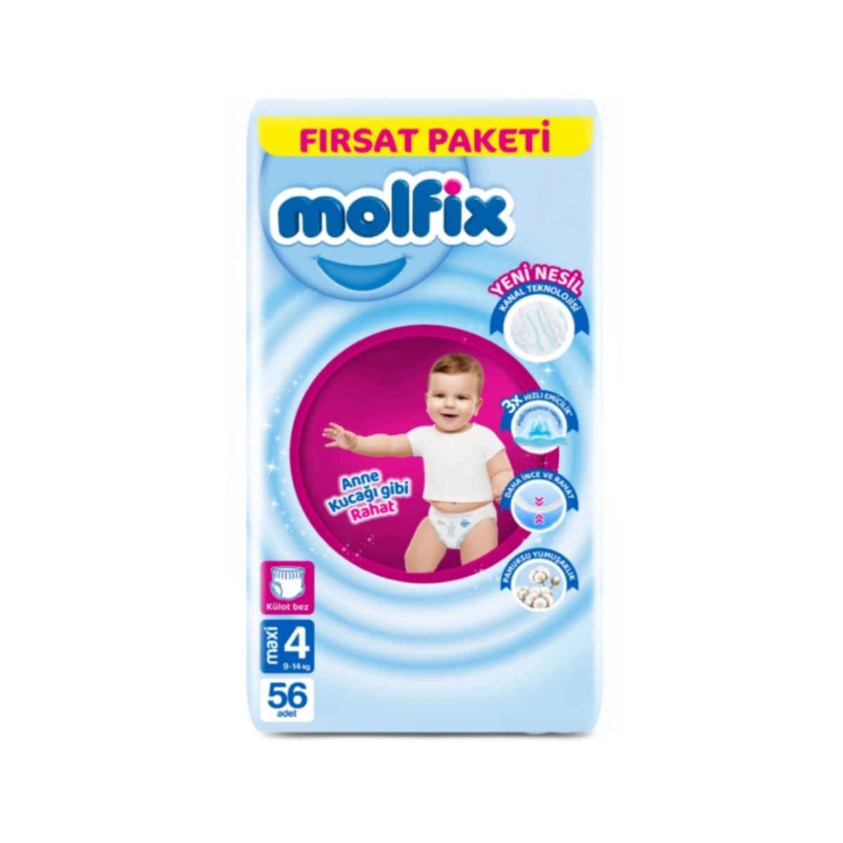 Molfix Fırsat Paketi Külot Bebek Bezi 4-56 Adet