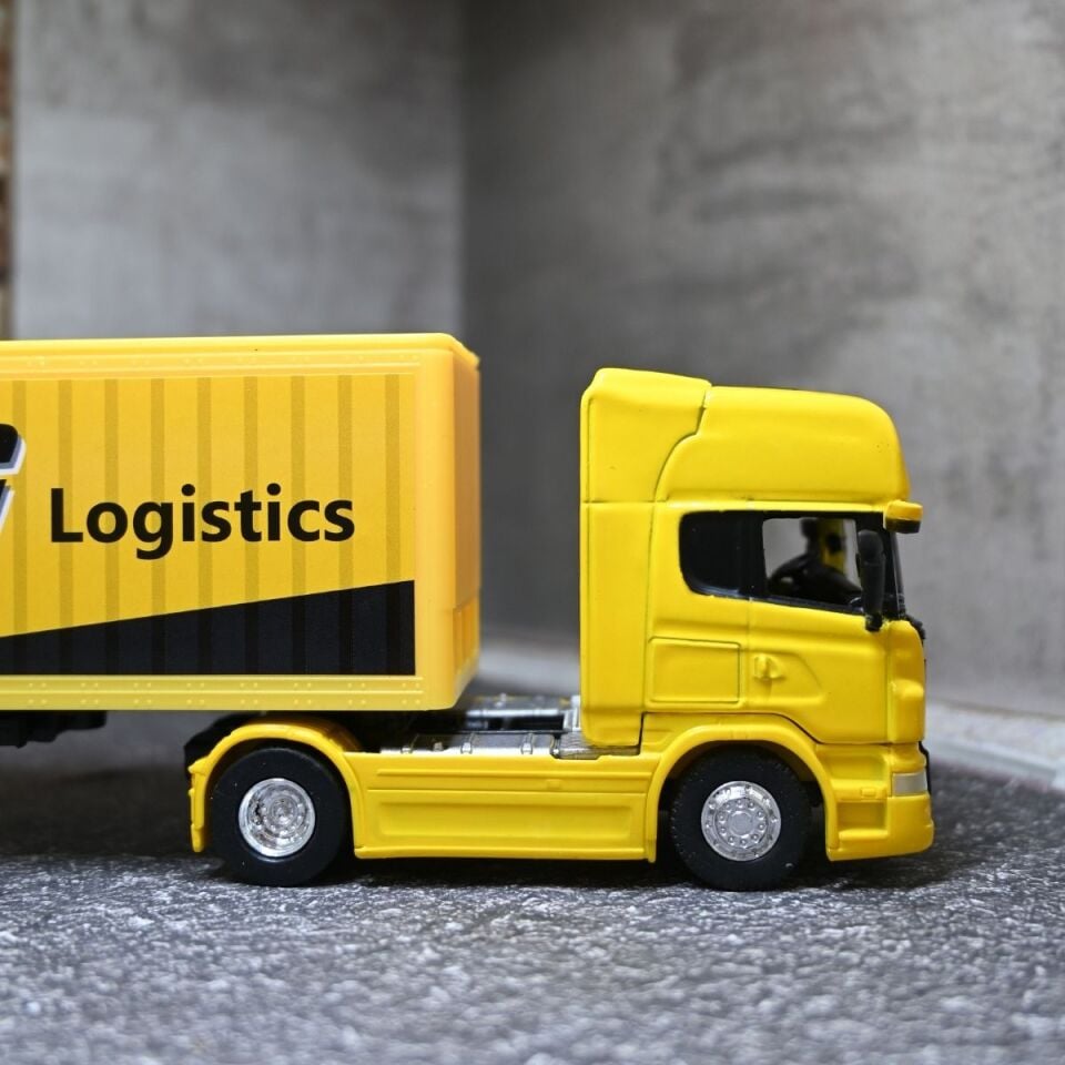 Scania R730 1:64 Metal Dorseli Tır Sarı