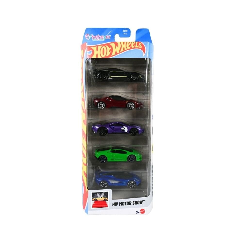 Hot Wheels 5'li Araba Seti Aston Martin, Ferrari, Ford, Lamborghini, Lotus
