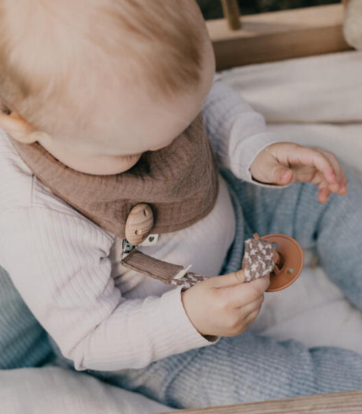 Bibs Paci Braid  Emzik Askısı- Petrol / Baby Blue 9401103