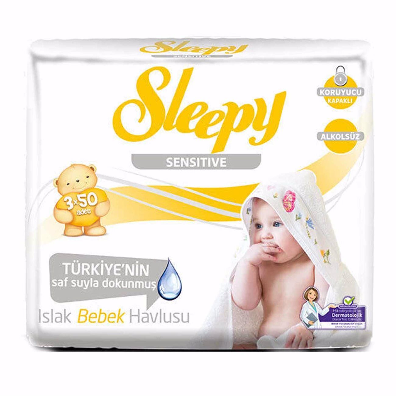 Sleepy Sensitive Islak Mendil 3x50 Adet