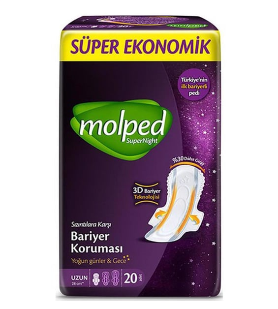 Molped Supernight Süper Gece Ped 20'li