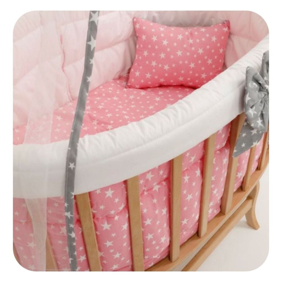 BEBEKONFOR KADEMELİ PEMBE YILDIZLI DOĞAL AMEDAN DA-13