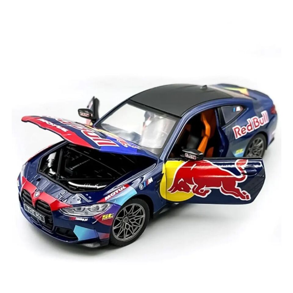 Bmw M4 Redbull Temalı Metal Araba 1:24