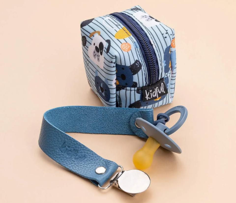 Kidful Bitkisel Boyalı Emzik Askısı - Denim 11863