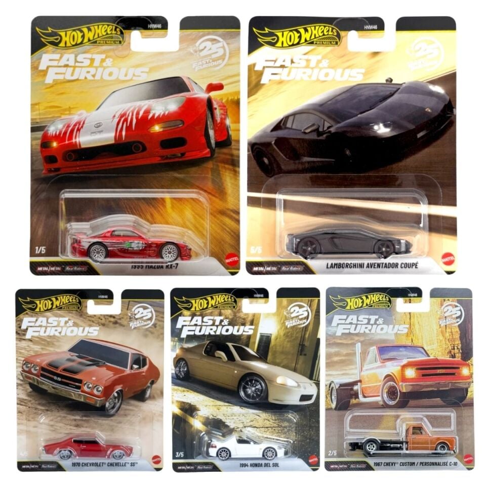 Hot Wheels HNW46 5li Set Fast Furious 25.Yıl