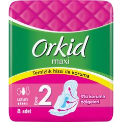 Orkid Ped Maxi Uzun No:2 8'li