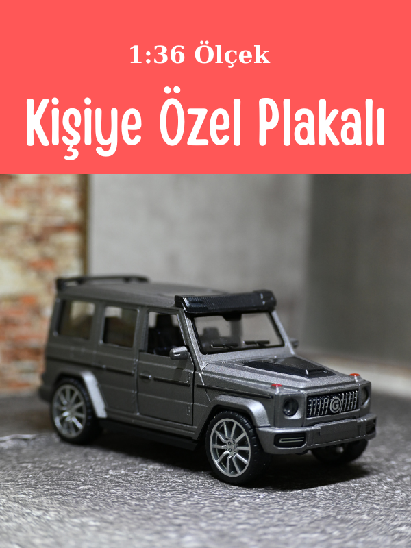 Mercedes G63 Metal Araba - Kişiye Özel Plakalı 1:36 Ölçek