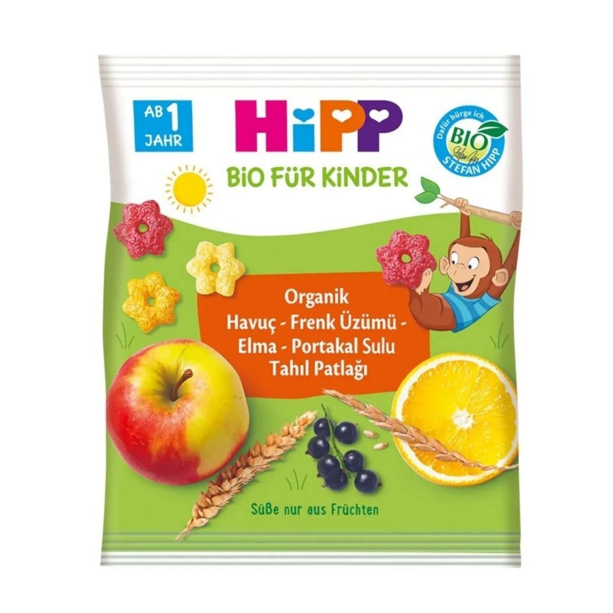 Hipp Organik Havuç Frenk Üzümü Elma Portakal