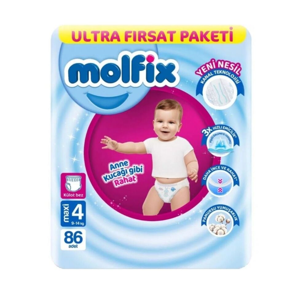 Molfix Ultra Fırsat Paketi Külot Bez 4/86