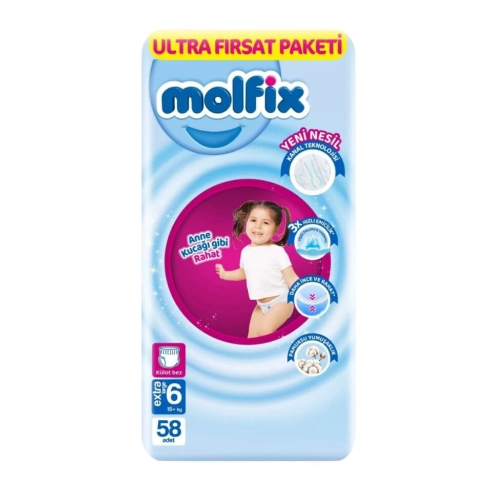 Molfix Ultra Fırsat Paketi Külot Bez 6/58