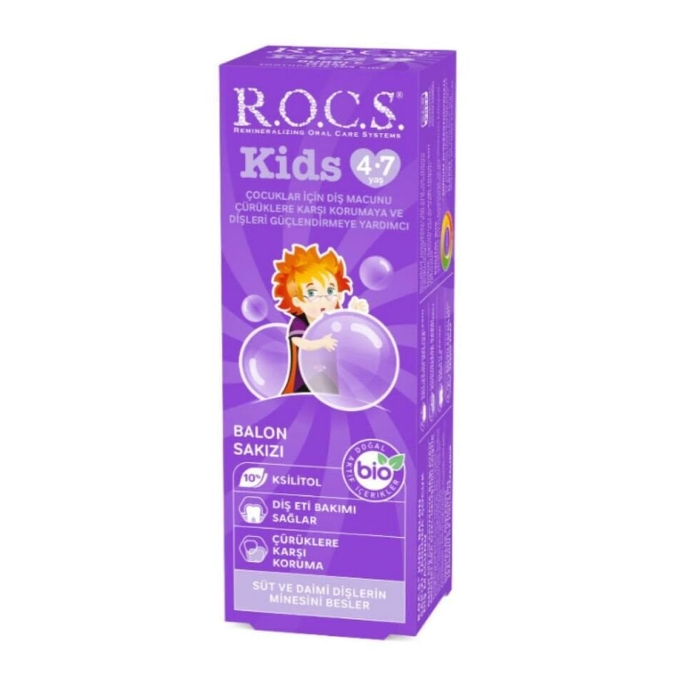 Rocs Kids 4-7 Yaş Sakızlı Diş Macunu 35 ml