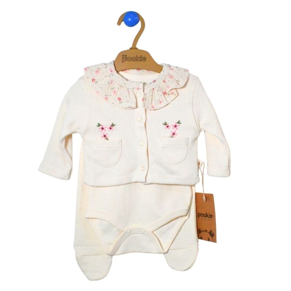 YAKASI ÇİÇEKLİ PETİT ÖRME 3 LÜ TAKIM 437401