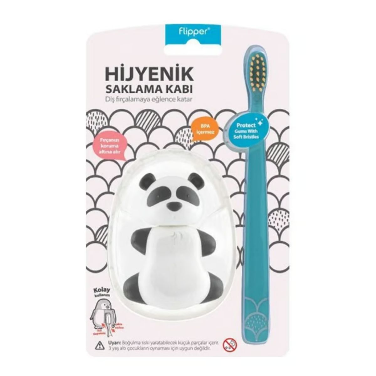 Flipper Animals Hijyenik Saklama Kabı Diş Fırçası
