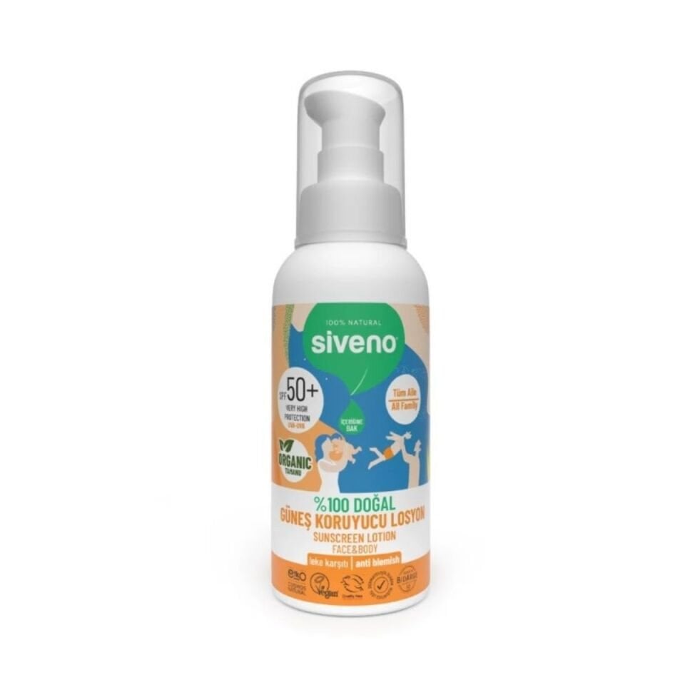 Siveno Organik Doğal Güneş Losyonu Tüm Aile İçin 100ml