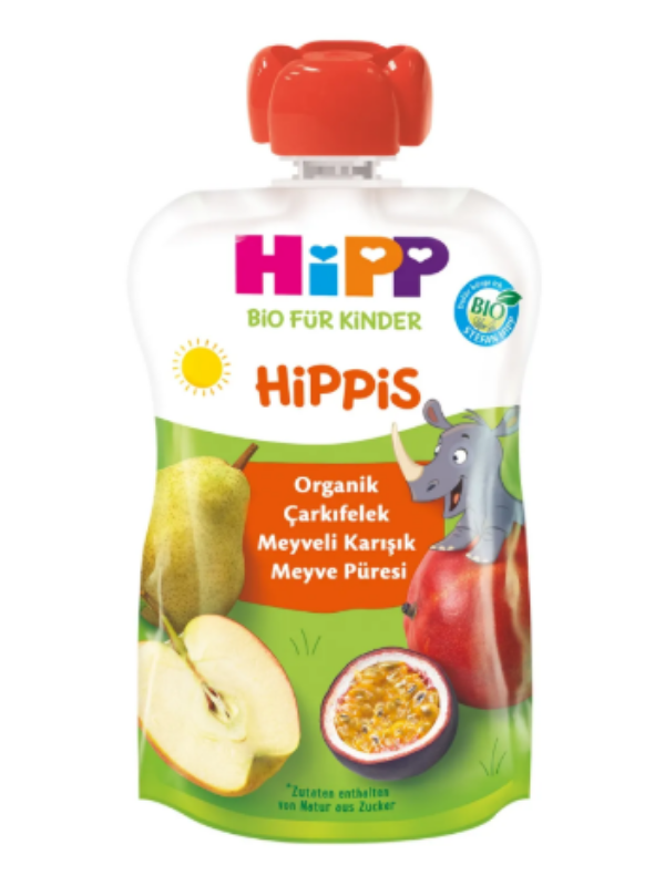 Hipp Organik Çarkıfelek Meyveli Karışık Meyve Püresi 100 g